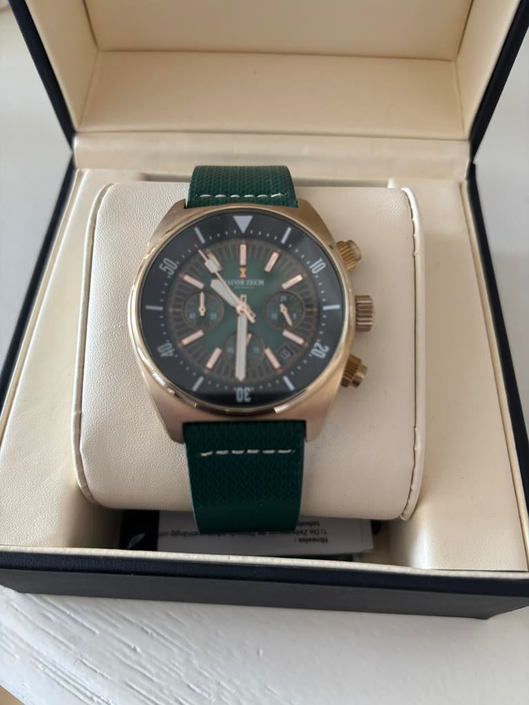 Jacob Zech horloge helemaal nieuw, Overige merken, Leer, Polshorloge, Nieuw