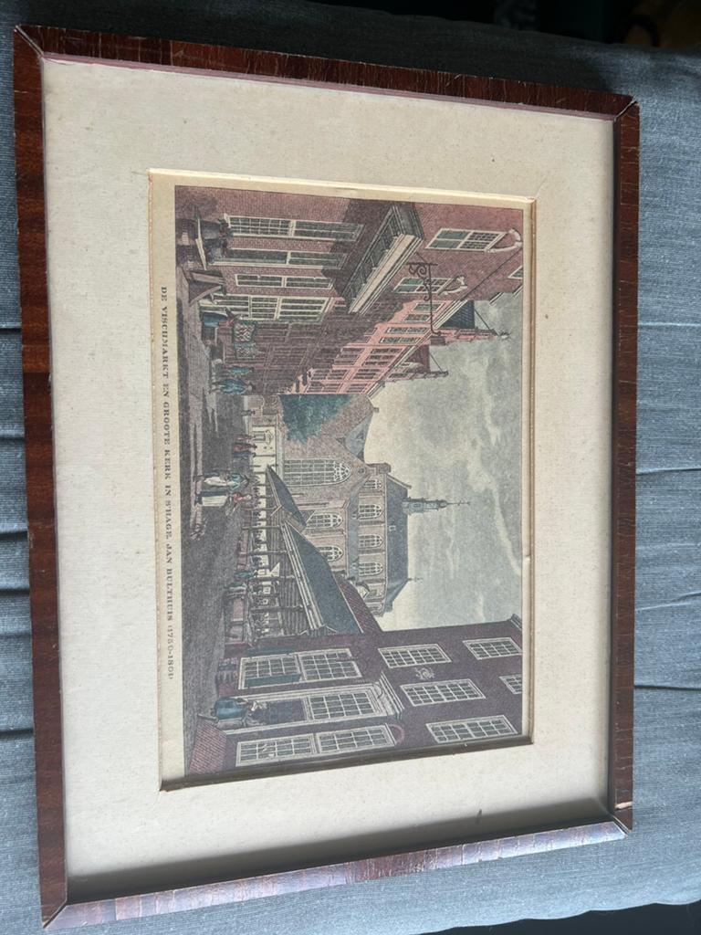Gravure Den Haag - Jan Bulthuis, 26 cm, 34 cm, Stadsgezicht, Ophalen of Verzenden