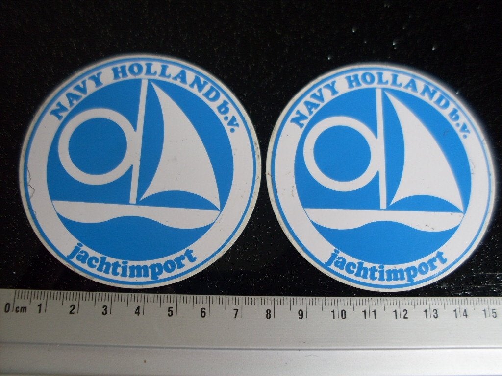 2x sticker navy holland jachtimport logo, Verzenden, Zo goed als nieuw, Bedrijf of Vereniging