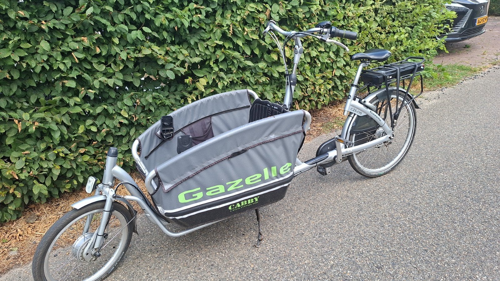 gazelle cabby elektrische bakfiets, Gebruikt, Ophalen of Verzenden, 2 kinderen, Opvouwbaar