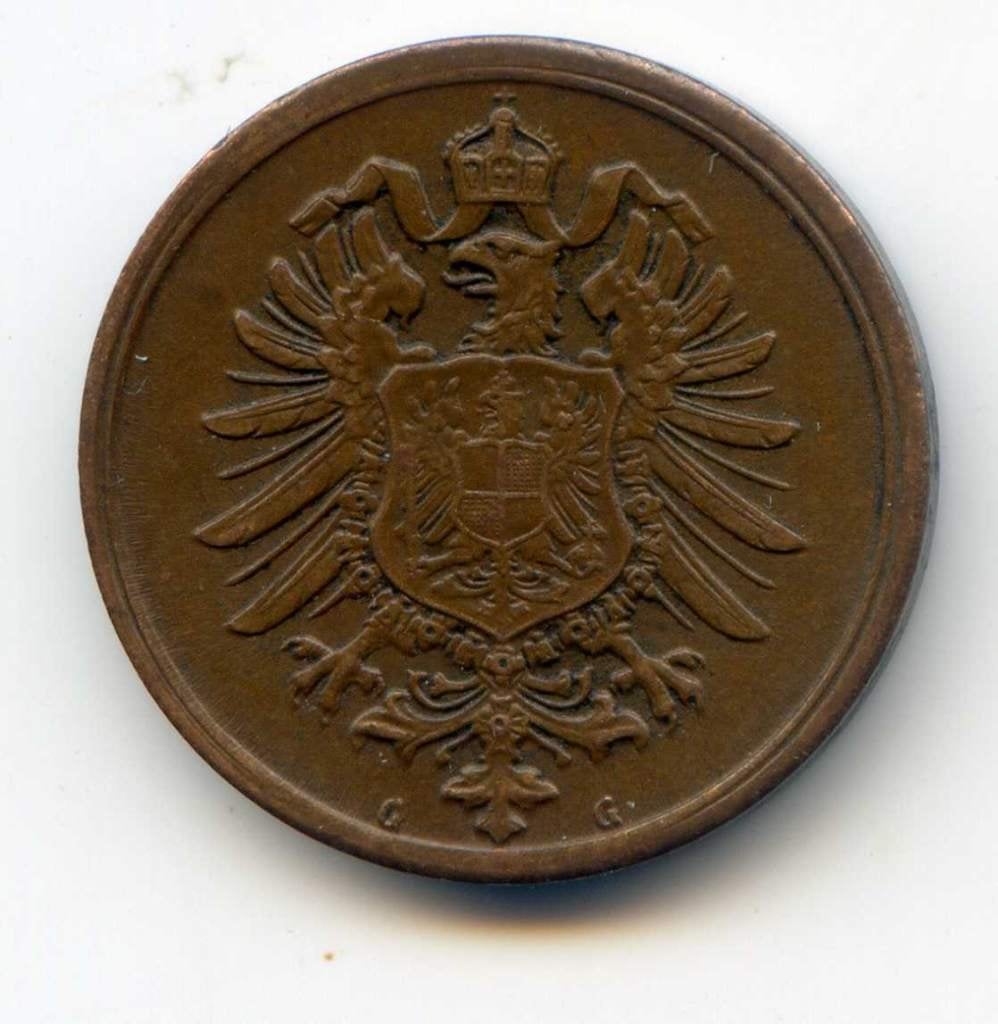 Duitsland 2 Pfennig 1876 G PR, Ophalen of Verzenden, Duitsland