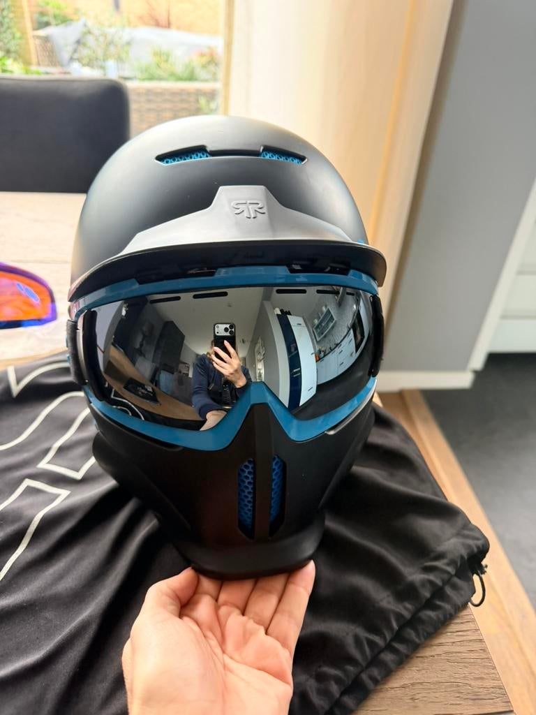 Ruroc RG1-DX "Black Ice" ski- en snowboardhelm. Maat S, Ophalen of Verzenden, Helm of Bescherming
