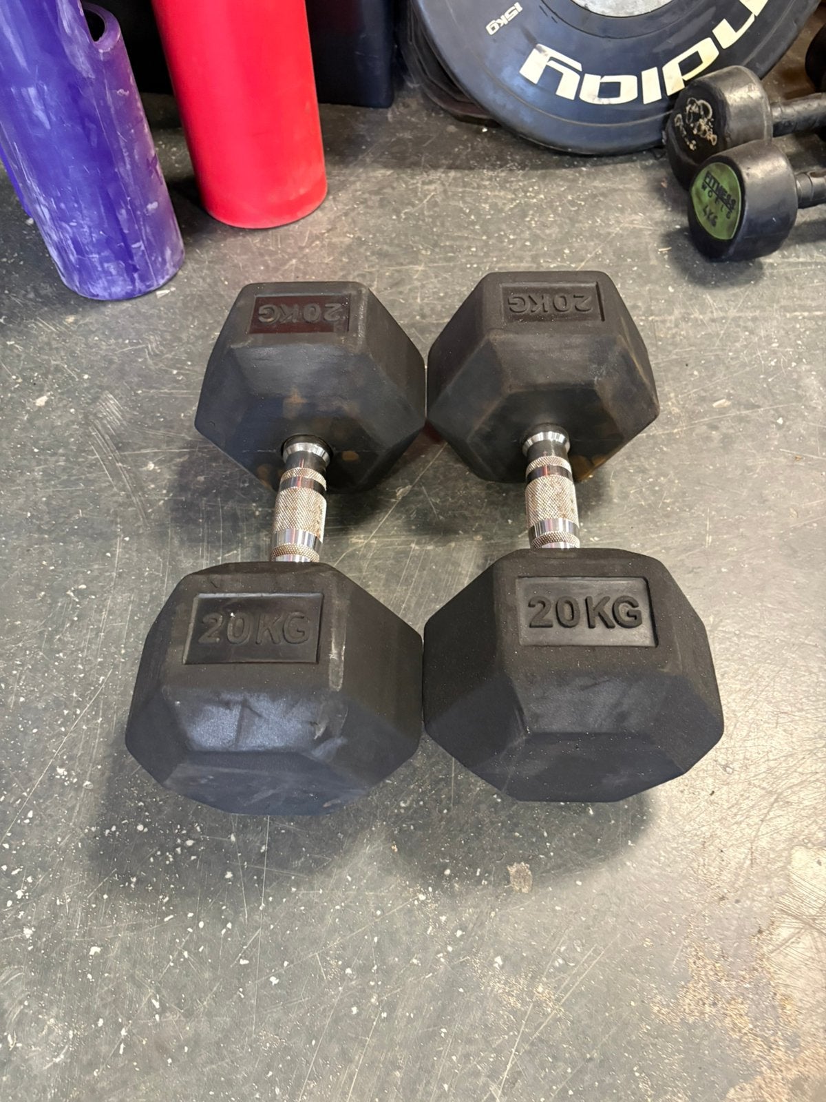 2 x 20 kg hexa dumbbells dumbbell set gewichten, Ophalen, Gebruikt, 2 x 20 kg, Gewichten