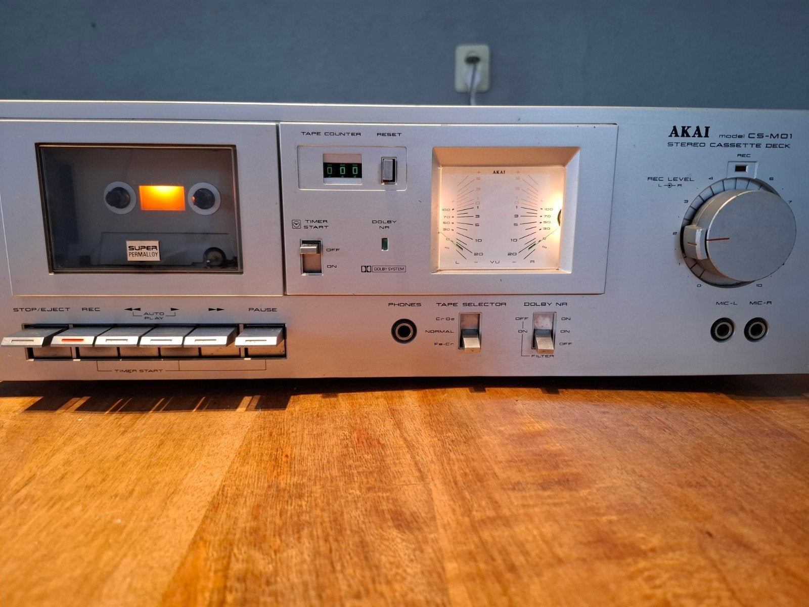 klassieke Akai CS-M01A stereo cassettedeck, Ophalen, Akai