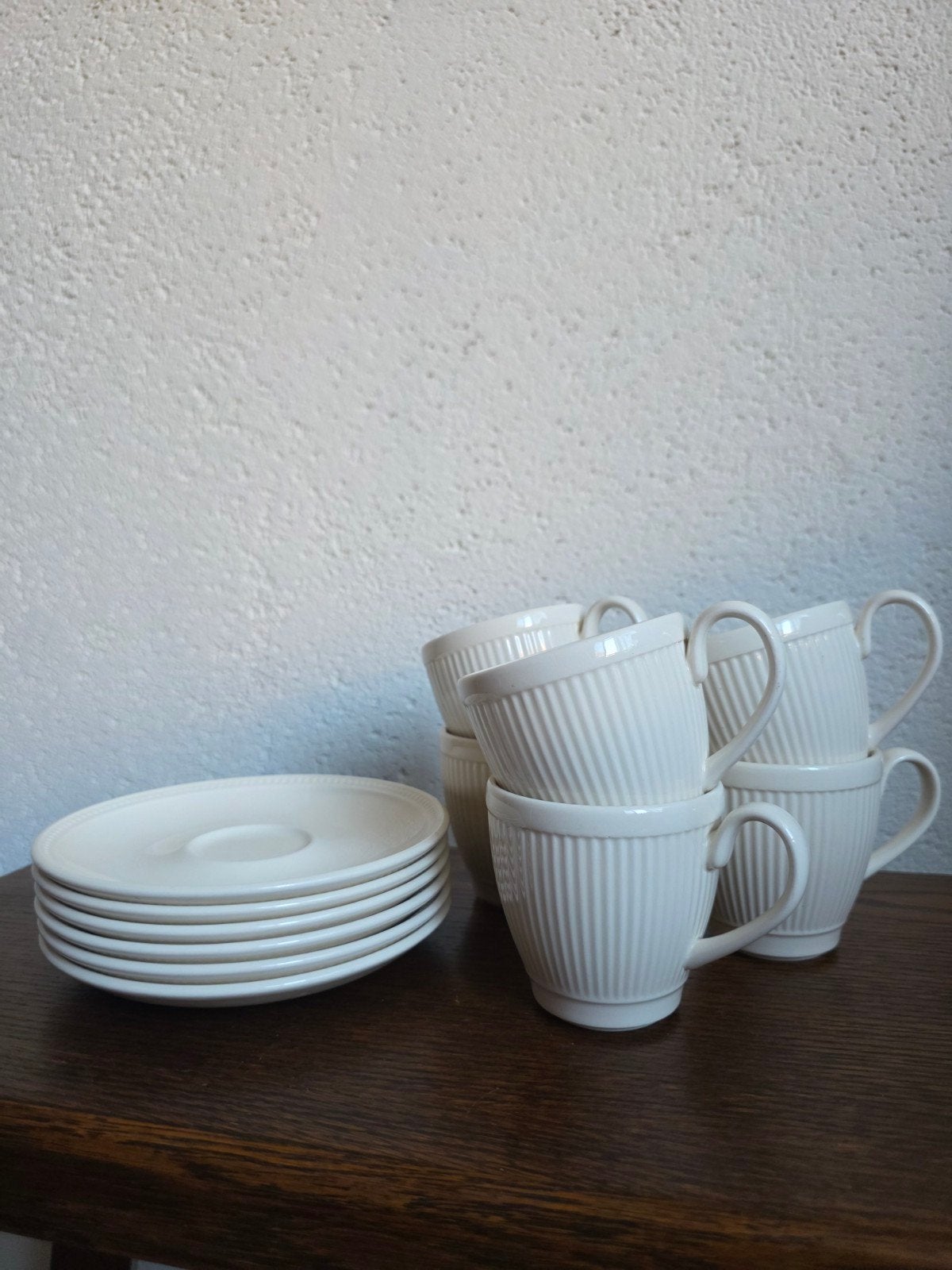 Wedgwood Windsor Kop en Schotel Set - 6 Stuks, Ophalen of Verzenden, Zo goed als nieuw, Porselein, Kop(pen) en/of Schotel(s)