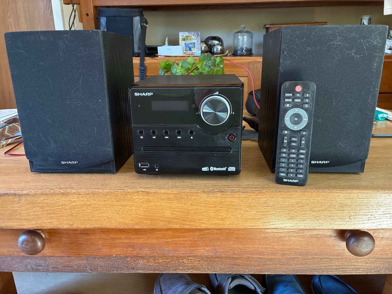 Sharp Microset met CD-speler, Bluetooth en afstandsbediening, Audio, Tv en Foto, Stereo-sets, Ophalen, Gebruikt, Microset, Sharp