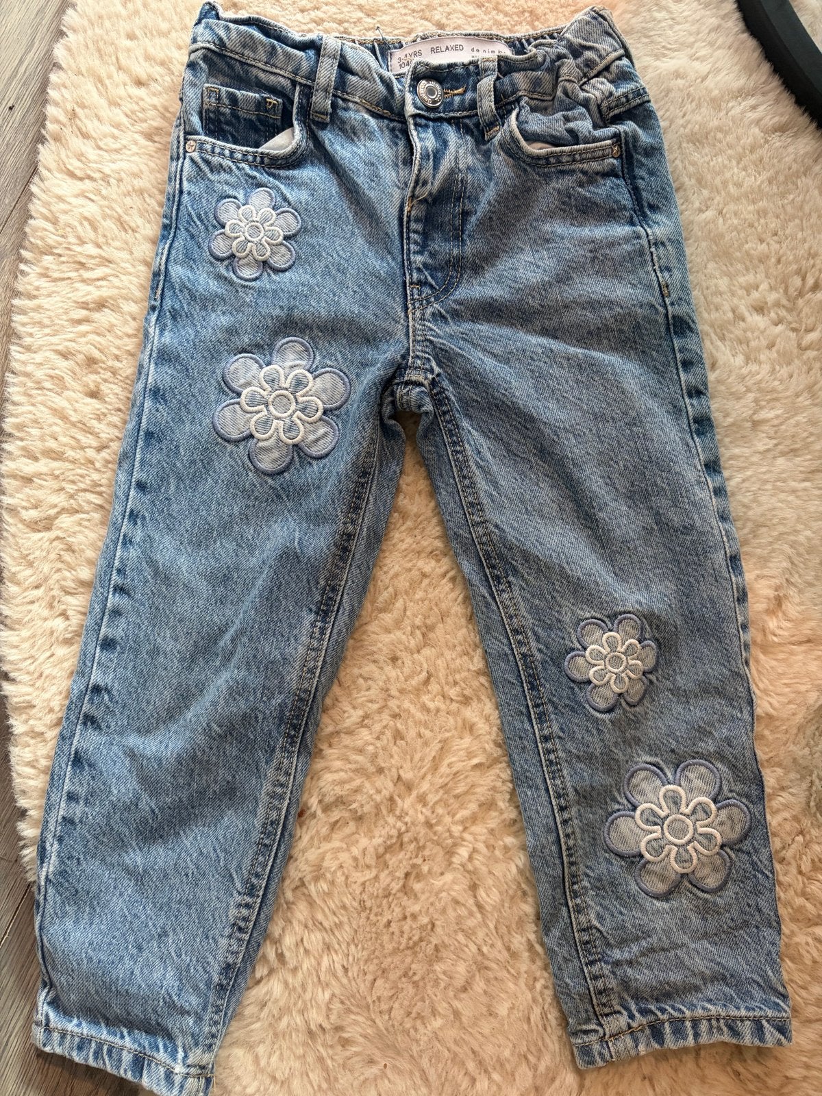 Meisjes spijkerbroek maat 104 denim co, Kinderen en Baby's, Ophalen of Verzenden, Gebruikt, Meisje, Broek