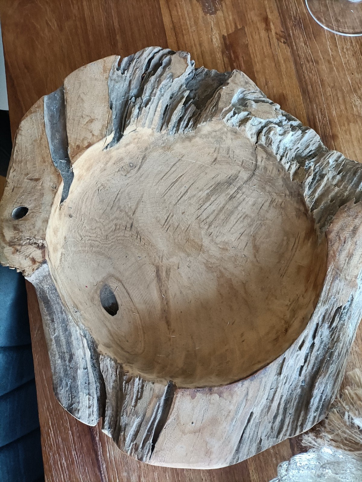 Houten schaal 5 euro, Ophalen of Verzenden, Rond, Hout