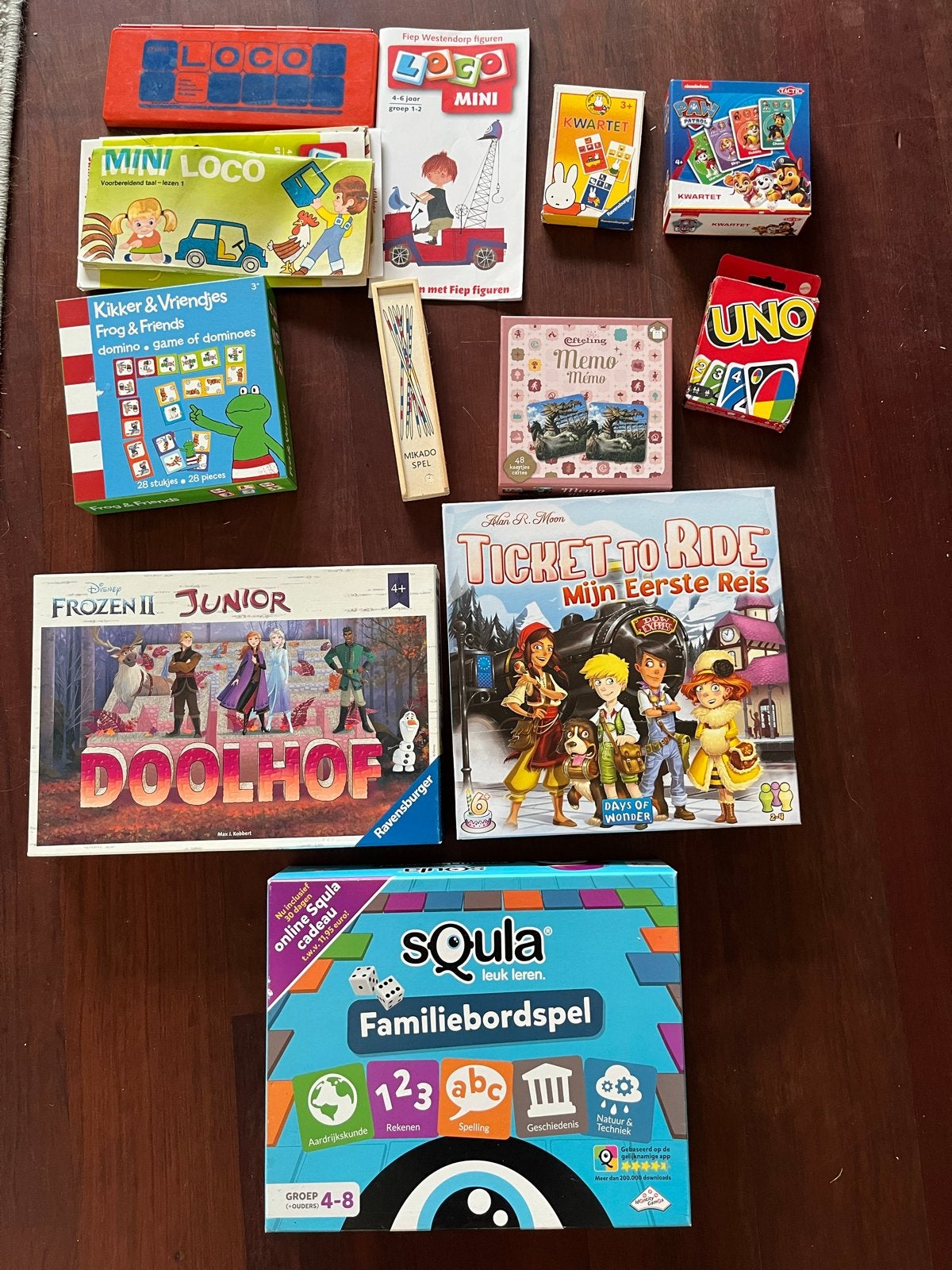 Kinder bord- en kaartspellen - Familieplezier!, Een of twee spelers, Ophalen of Verzenden, Gebruikt