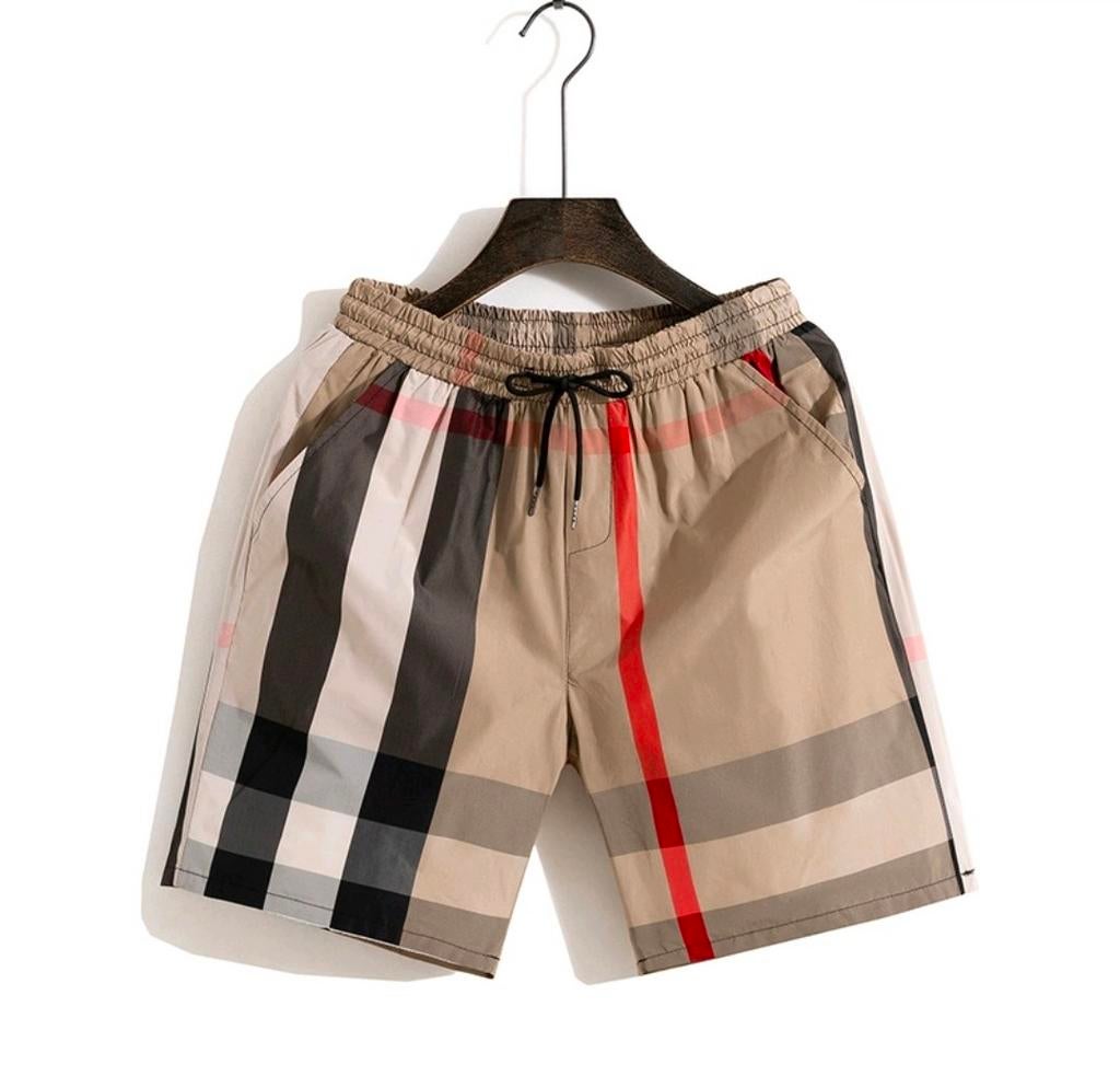 Burberry stijl geruite korte broek, Kleding | Heren, Overige, Beige, Nieuw, Overige maten