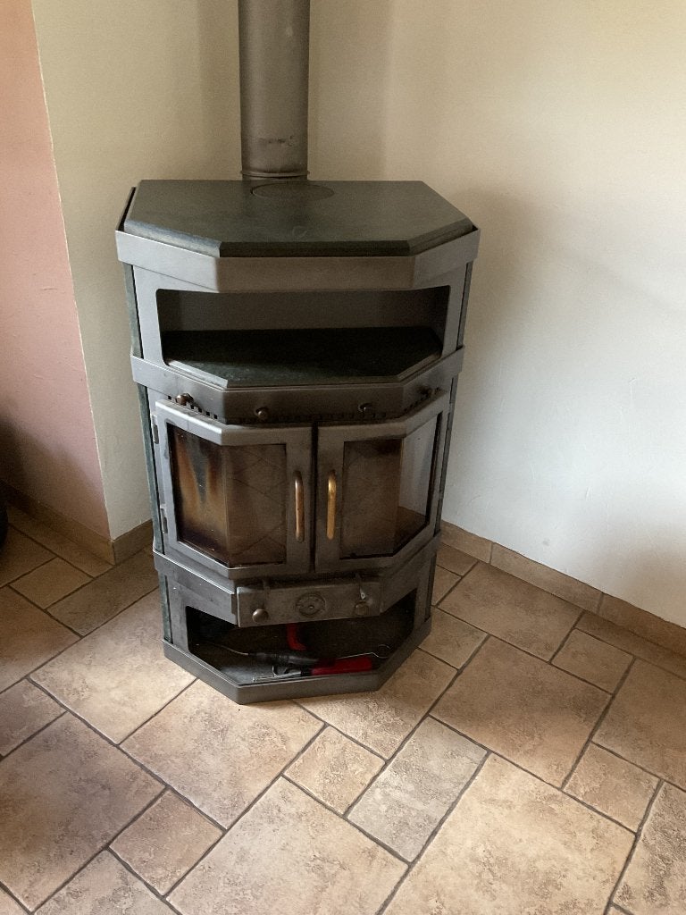 Barbas houtkachel 10 kw, Huis en Inrichting, Ophalen, Gebruikt, Houtkachel, Vrijstaand