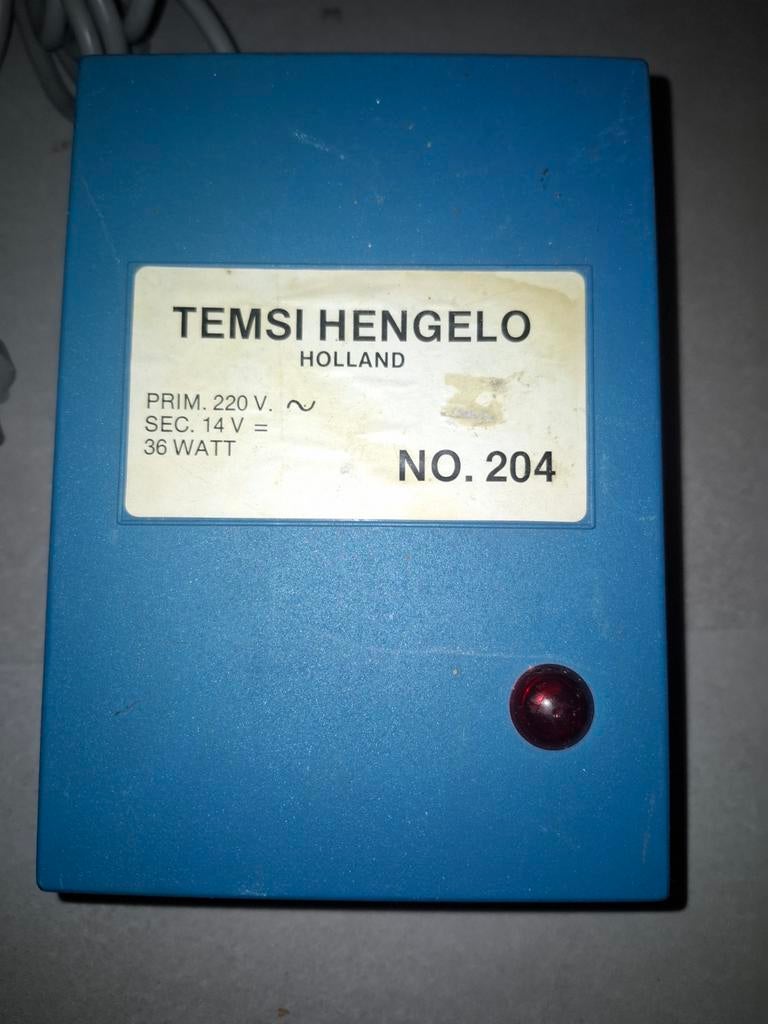 TEMSI Hengelo Transformator No. 204 - 220V naar 14V, 36W, Hobby en Vrije tijd, Elektronica-componenten, Gebruikt, Ophalen of Verzenden