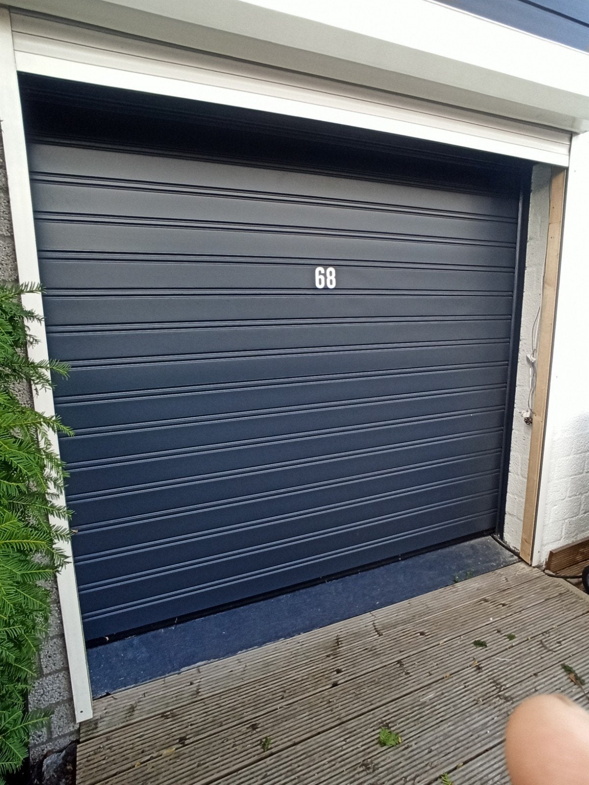 electrische kantel deur met afstandsbediening, Kunststof, Gebruikt, Garagedeur, Ophalen of Verzenden