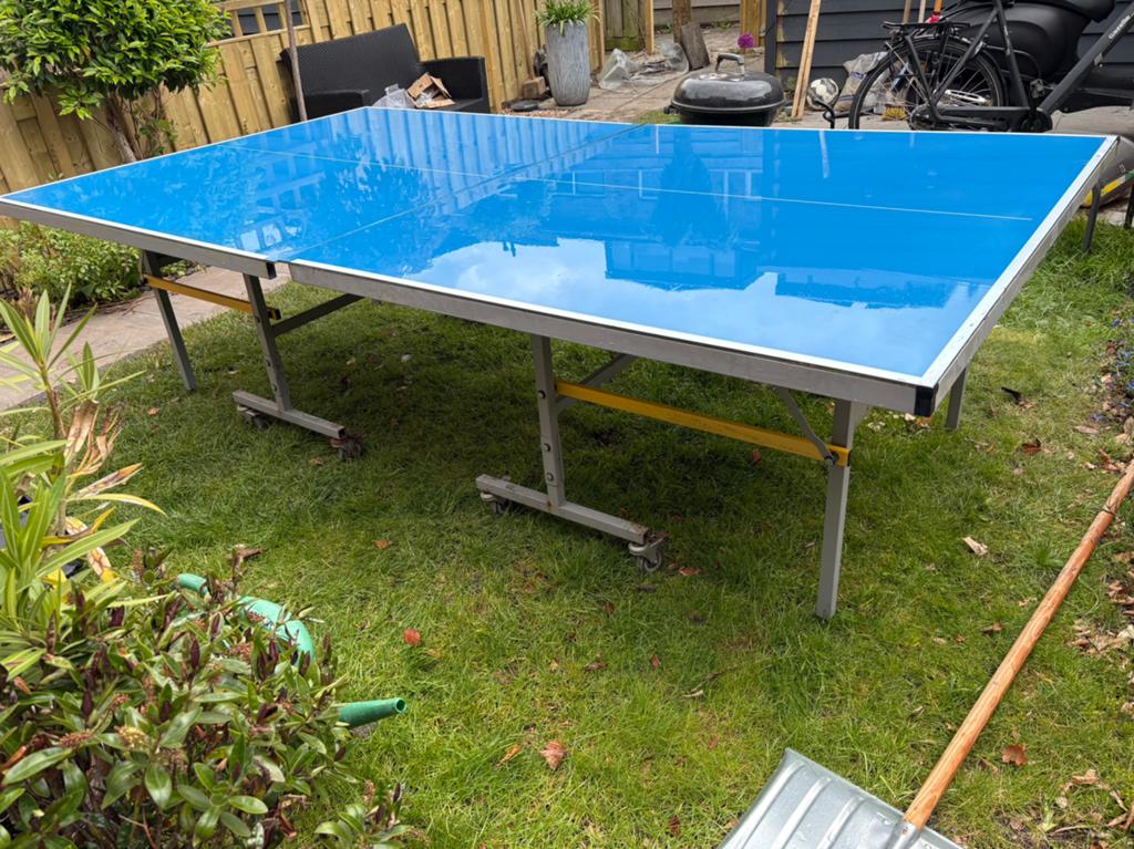 Tafeltennistafel inklapbaar, Sport en Fitness, Tafeltennis, Ophalen, Gebruikt, Tafel Indoor, Inklapbaar