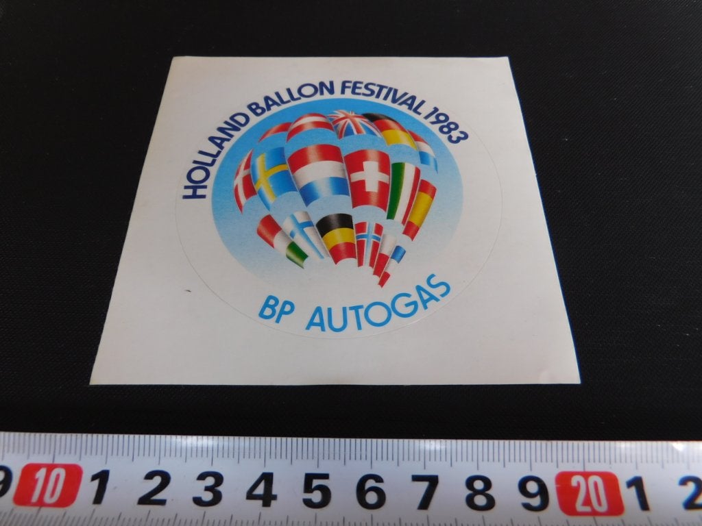 sticker BP autogas holland ballon festival 1983 luchtballon, Ophalen, Zo goed als nieuw