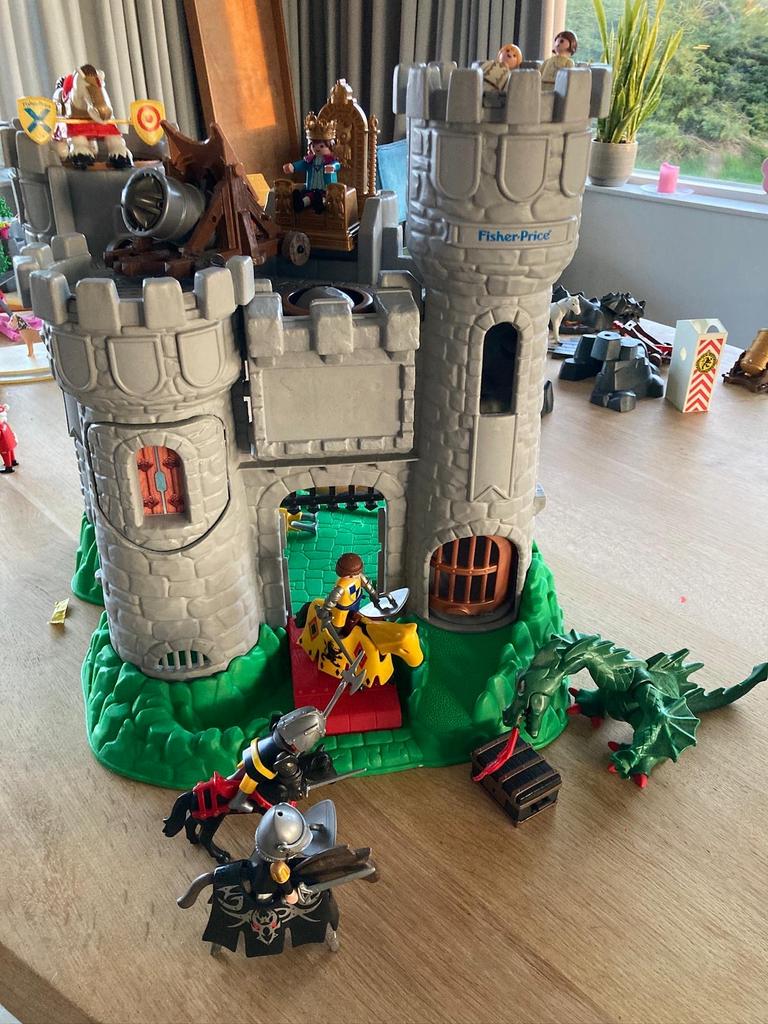 Fisher-Price Kasteel met Draak en Ridders, Kinderen en Baby's, Ophalen, Gebruikt, Speelset