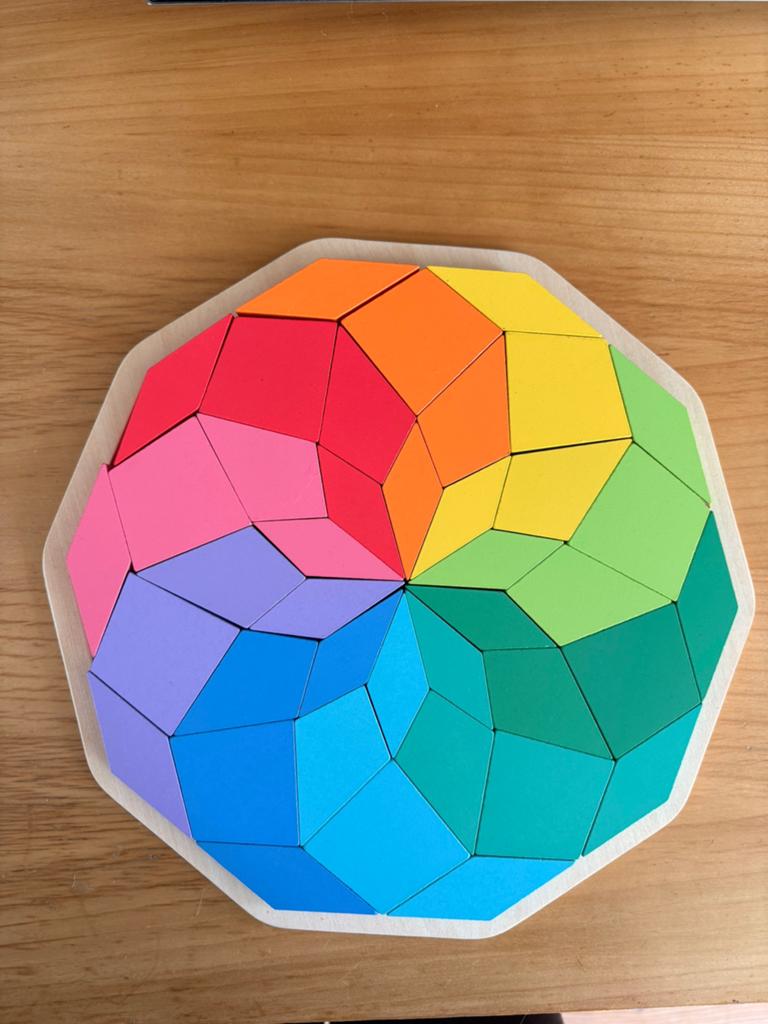 Mooie houten mandala puzzel, Ophalen, 10 tot 50 stukjes, Zo goed als nieuw, Van hout