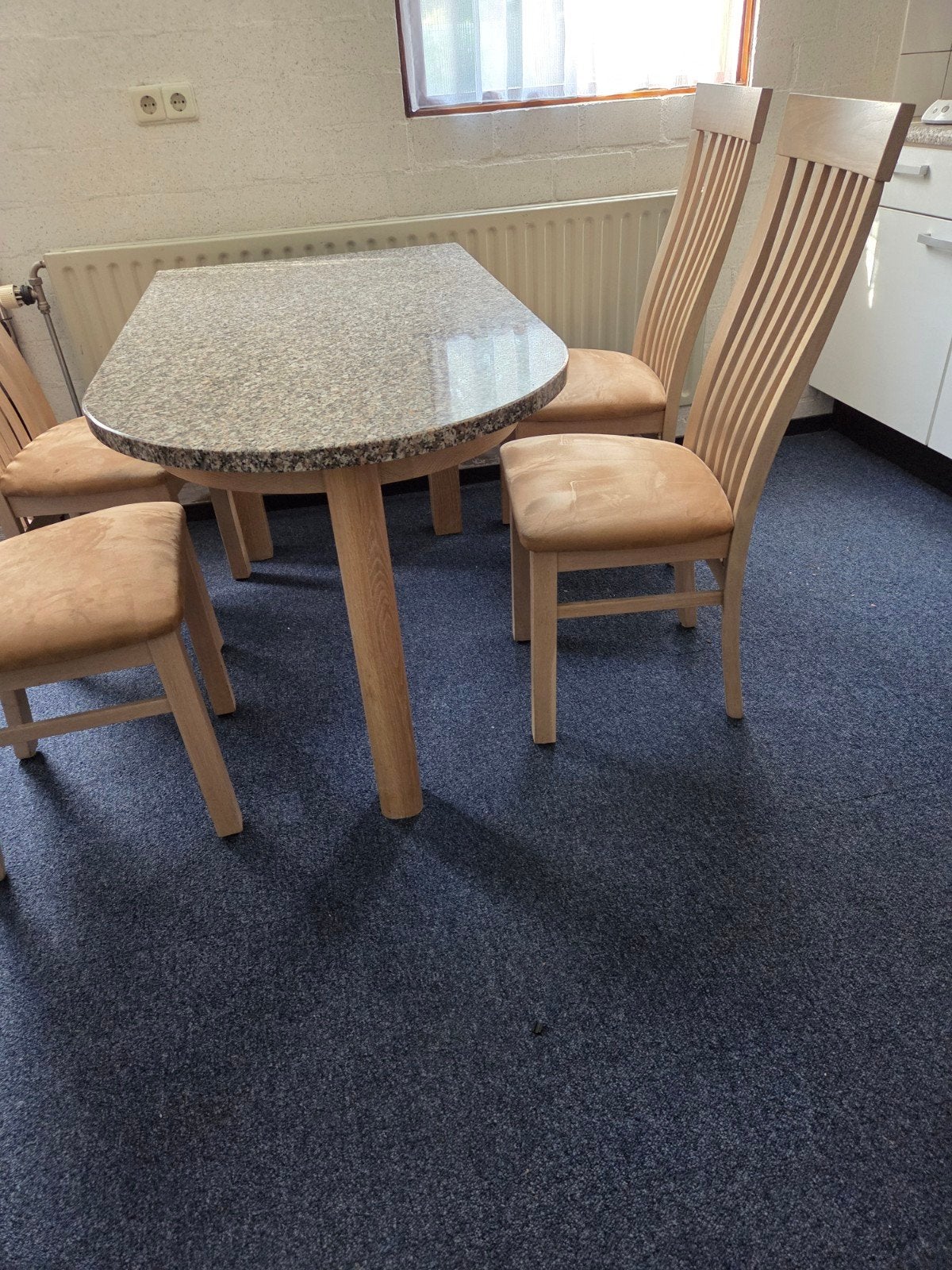 Tafel en stoelen, Ophalen, 100 tot 150 cm, 100 tot 150 cm, Eikenhout