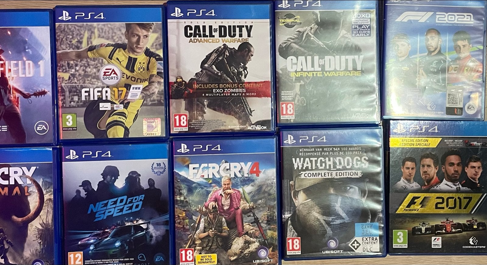 PS4 Games: FIFA 17, Call of Duty, Far Cry, Watch Dogs, NFS, Gebruikt, Vanaf 18 jaar, Overige genres, Eén computer