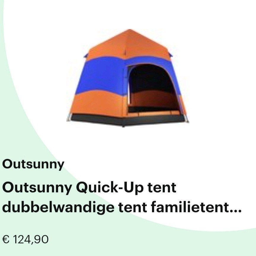 Tent 4/6 personen, Caravans en Kamperen, Ophalen of Verzenden, Nieuw, Tot en met 6