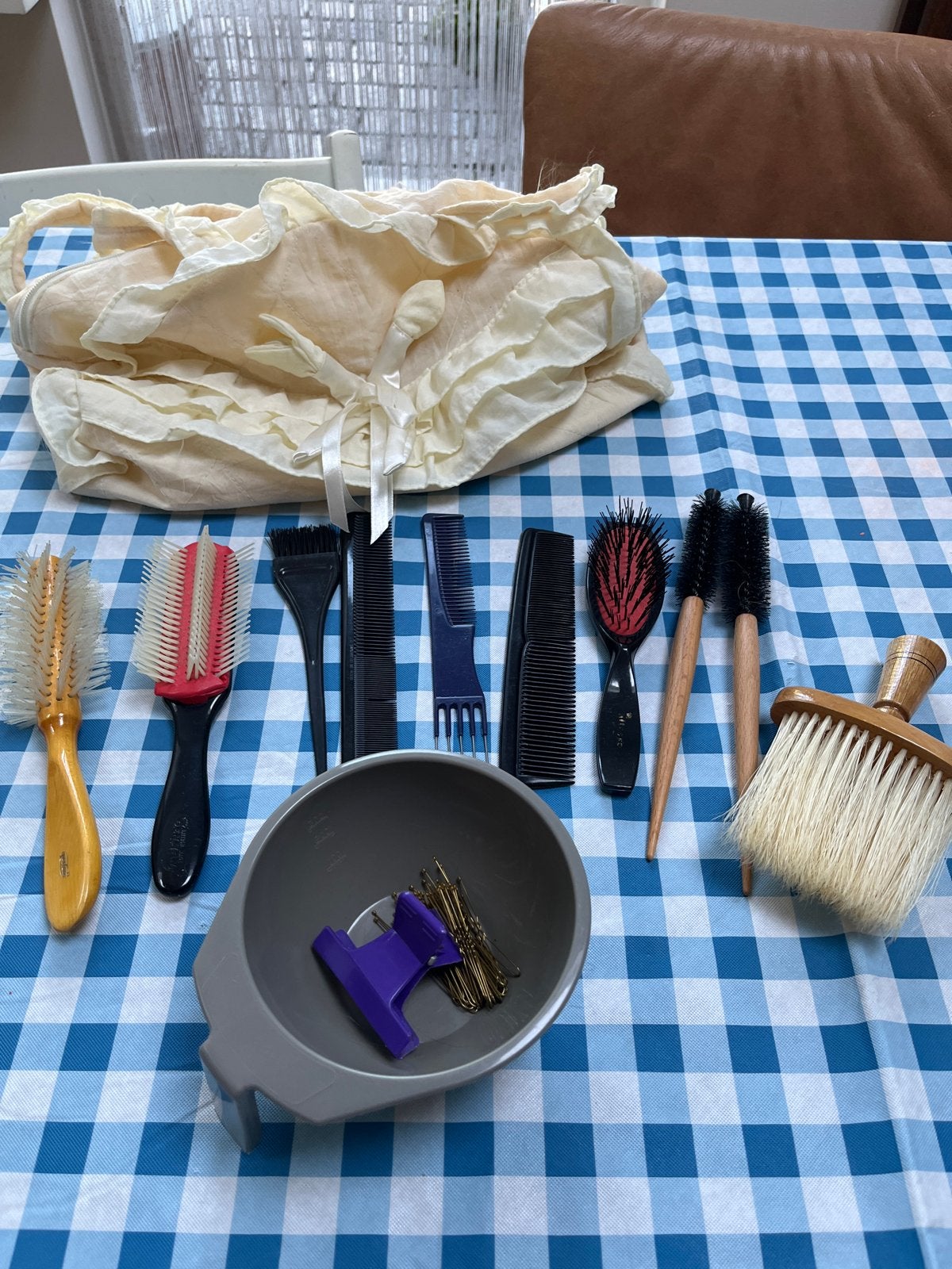 Grote set kappersbenodigdheden en haaraccessoires, Sieraden, Tassen en Uiterlijk, Uiterlijk | Haarverzorging, Ophalen, Gebruikt