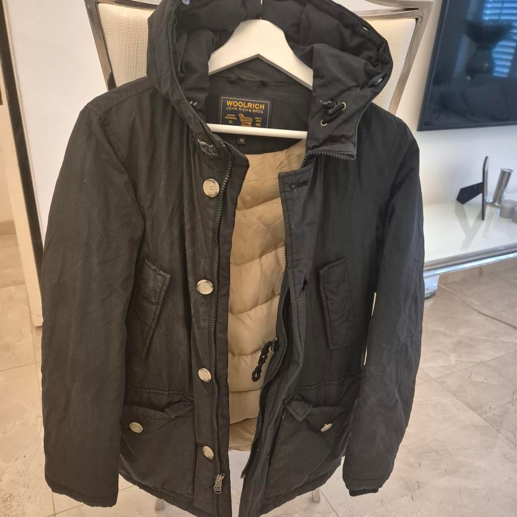 Woolrich Winterjas Zwart - Maat 12, Zwart, Ophalen of Verzenden, Zo goed als nieuw, Woolrich