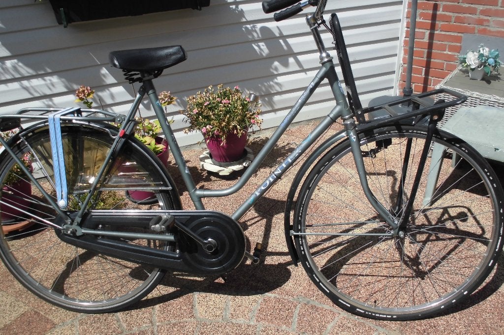 een dames fiets met achter uit trap rem, Ophalen, Terugtraprem, Gebruikt, 56 cm of meer