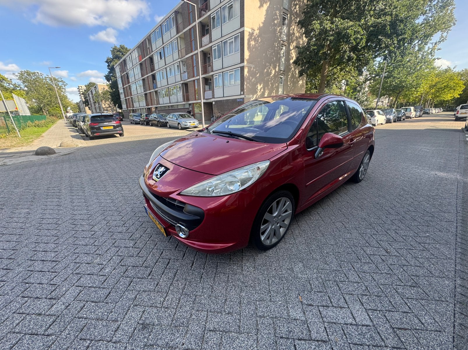 Peugeot 207 1.6 16V Turbo 3DRS 2008 Rood NIEUWE APK, Auto's, Voorwielaandrijving, 1227 kg, 4 cilinders, 14 km/l