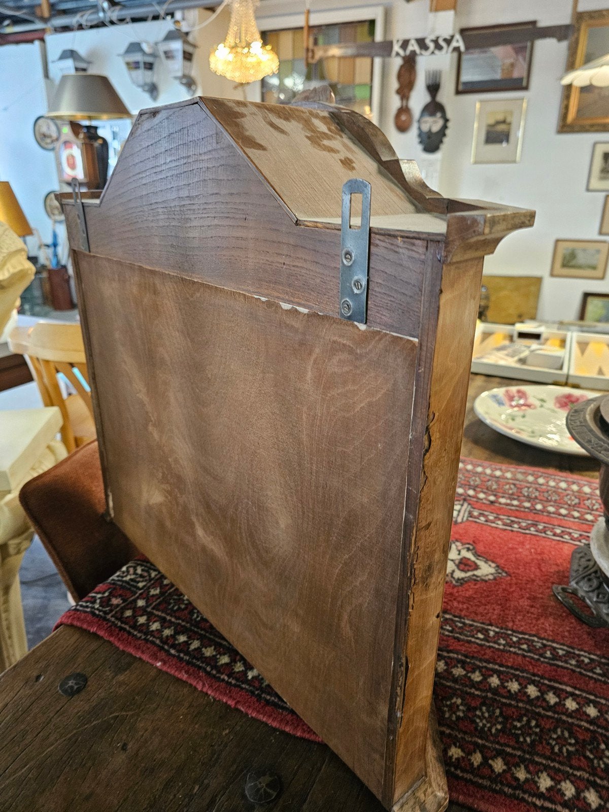 Antieke wortelhouten wandkast - 56x59x15 cm, Ophalen of Verzenden
