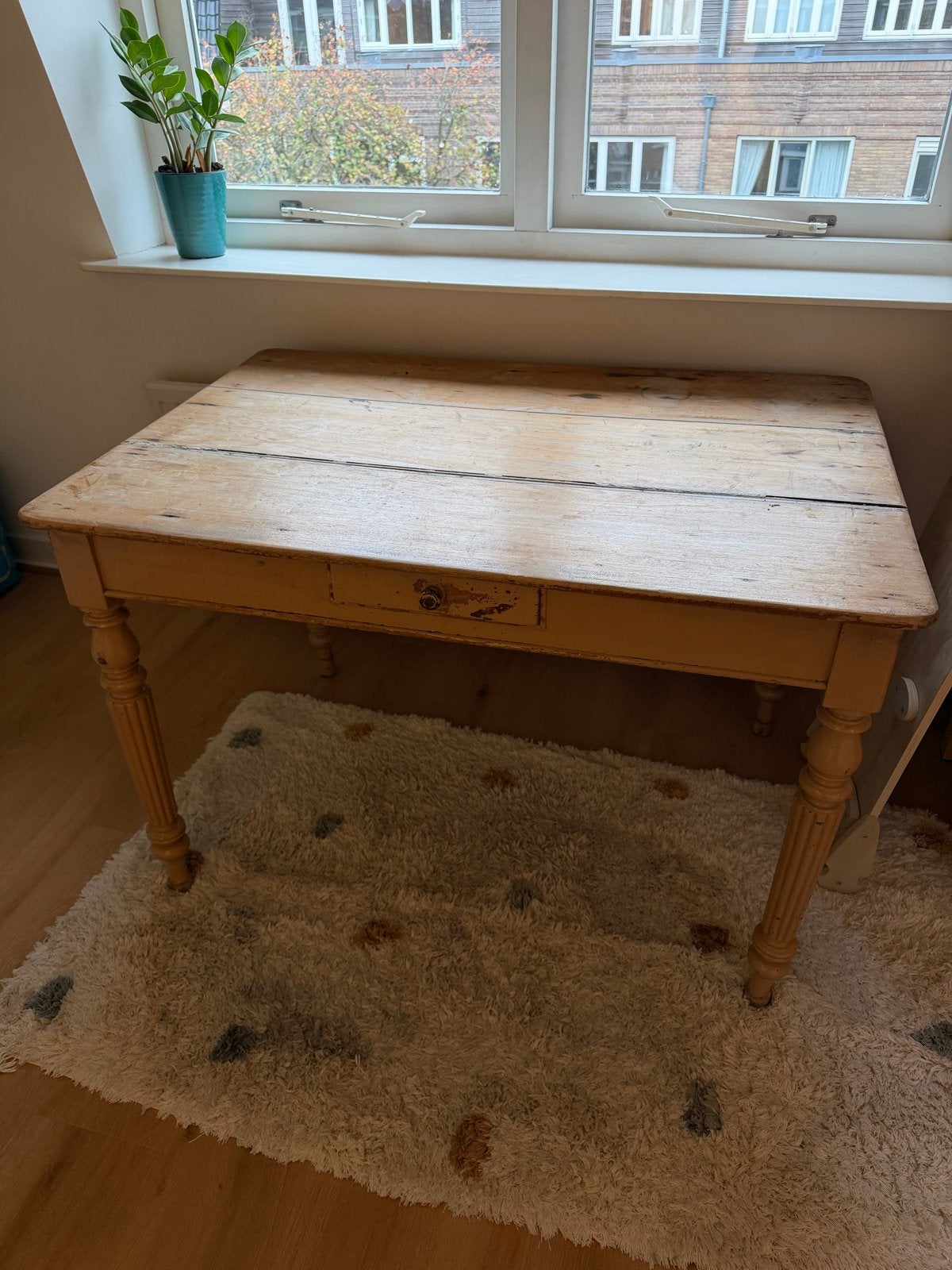 Brocante vintage houten tafel / bureau, Ophalen