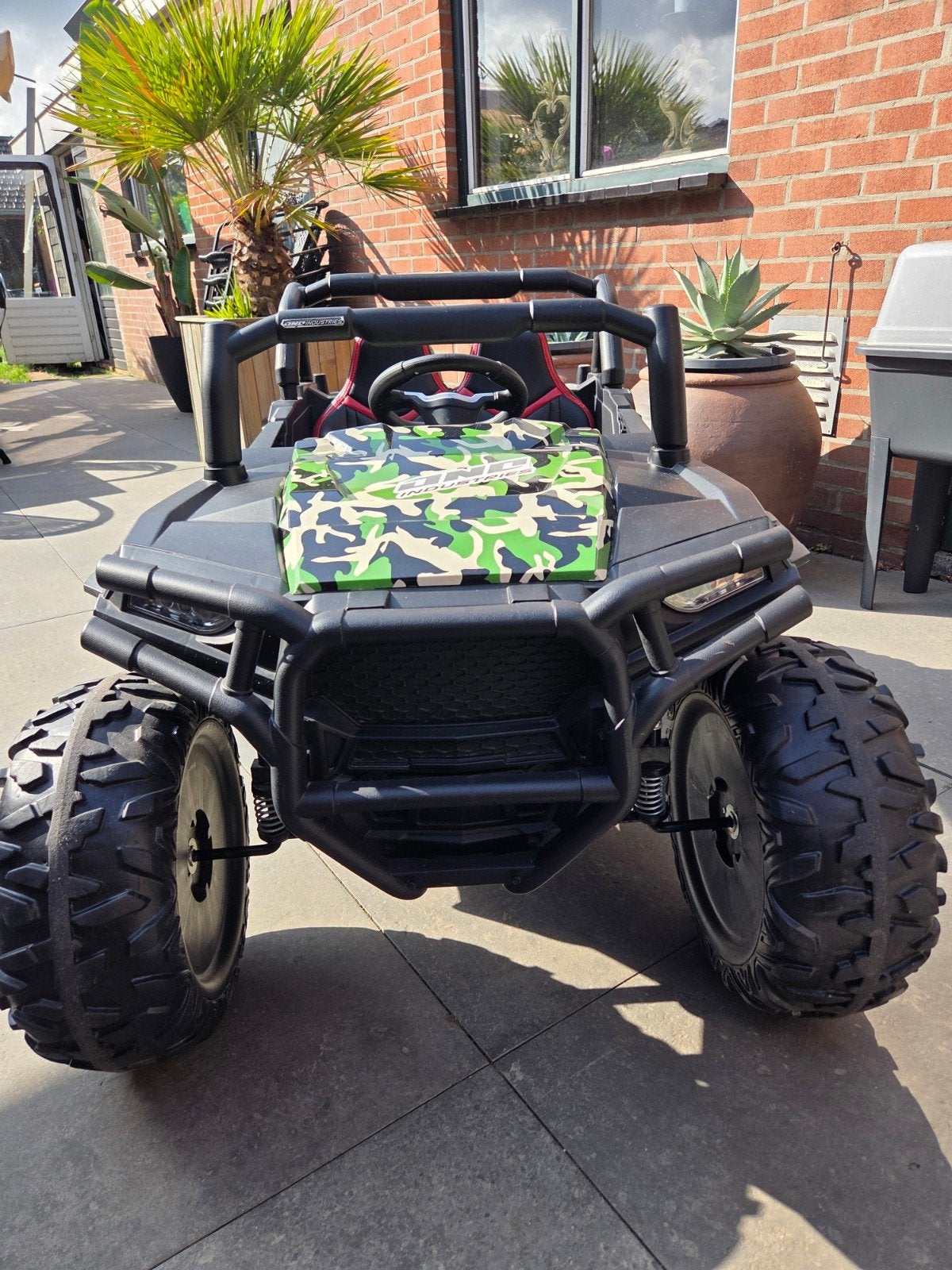 kinderauto, Beach Buggy camouflage 24V, jeep, Ophalen, Zo goed als nieuw