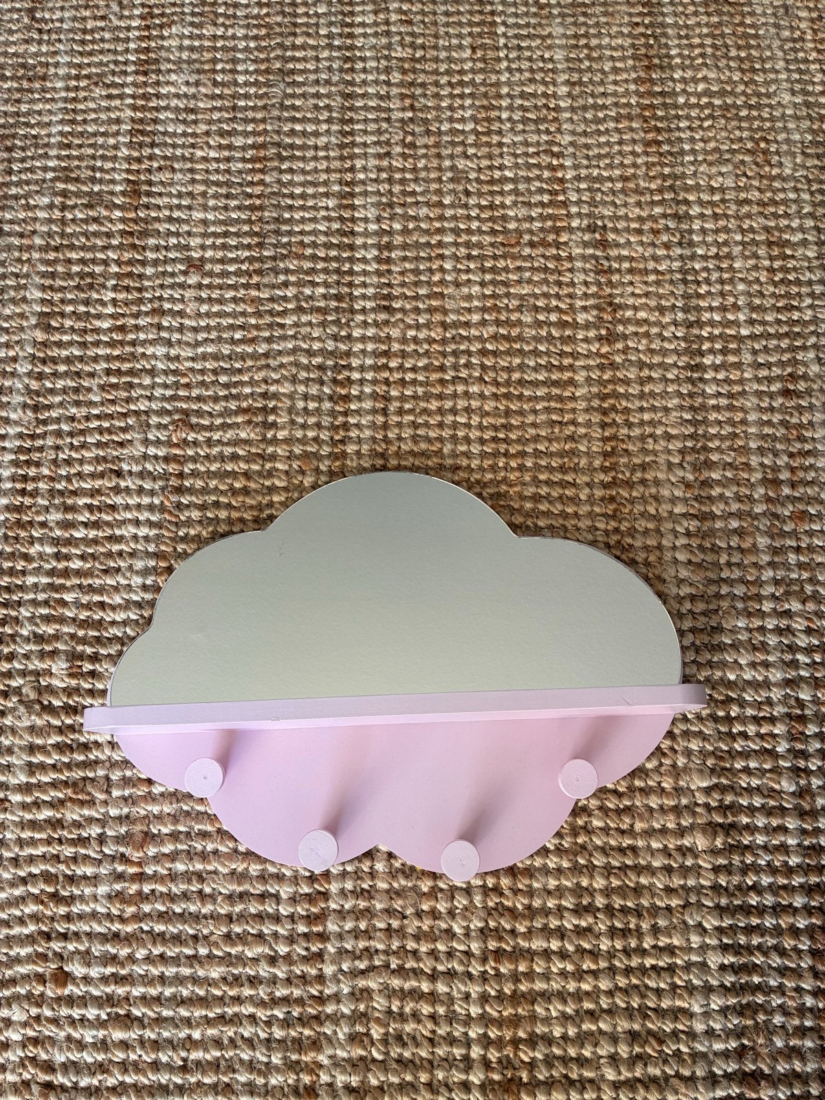 Roze wolken kapstok met spiegel, Gebruikt, Overige merken, Ophalen of Verzenden, Kapstokje