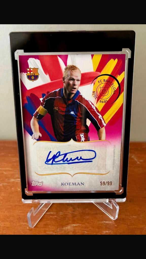 Ronald Koeman gesigneerde kaart FC Barcelona 59/99, Ophalen of Verzenden, Zo goed als nieuw, Buitenlandse clubs, Spelerskaart