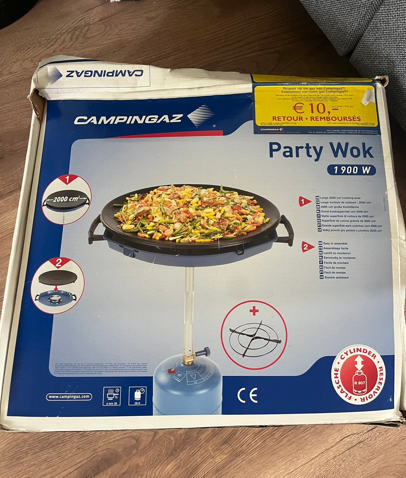 Camping gaz party wok 1900 w, Ophalen, Gebruikt