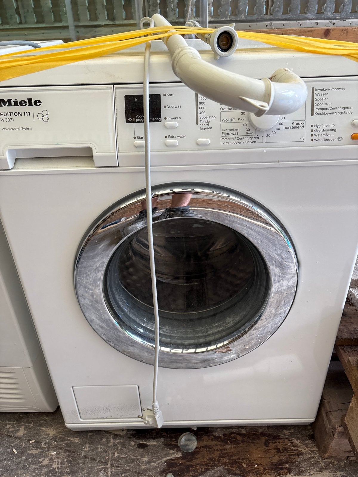 Miele wasmachine en bauknecht condensdroger, Ophalen, Gebruikt, Voorlader, 85 tot 90 cm