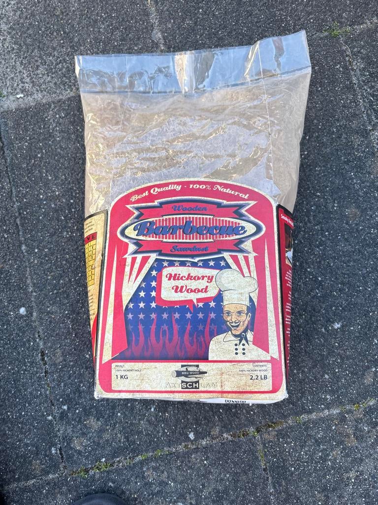 Barbecue Hickory Hout Snippers 1kg Ongeopend BBQ, Tuin en Terras, Ophalen of Verzenden, Nieuw