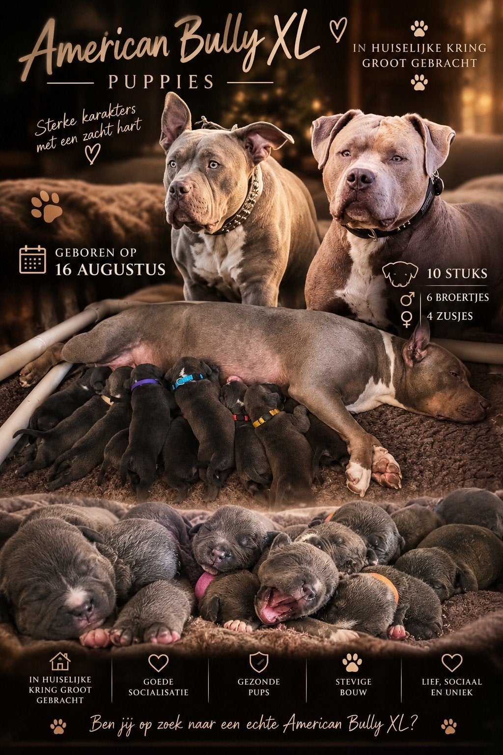 🐾AMERICAN BULLY PUPPIES🐾, Overige rassen, 8 tot 15 weken, Meerdere, Meerdere dieren