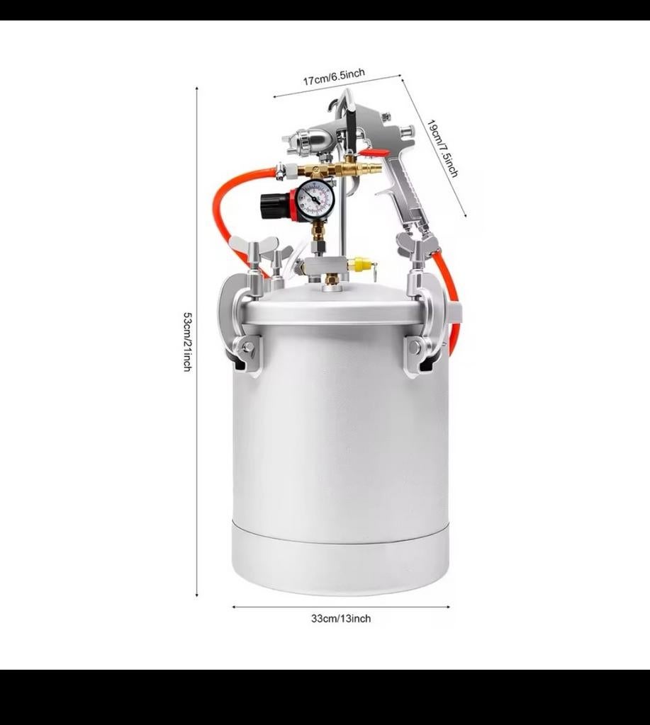 Verfspuit met 10.liter tank. İç/Dış Duvar Kaplama Püskürtme, Ophalen of Verzenden