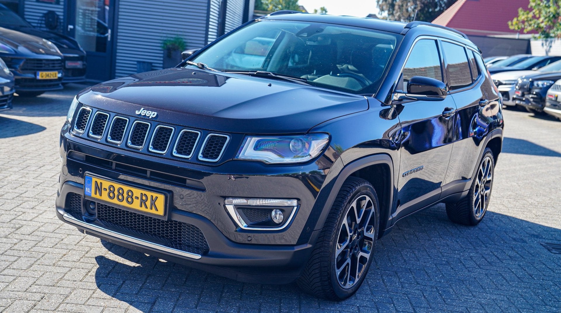 Jeep Compass 1.3T Limited | Automaat | Stoelverwarming | Lux, Auto's, Jeep, 4 cilinders, 150 pk, Zwart, 600 kg