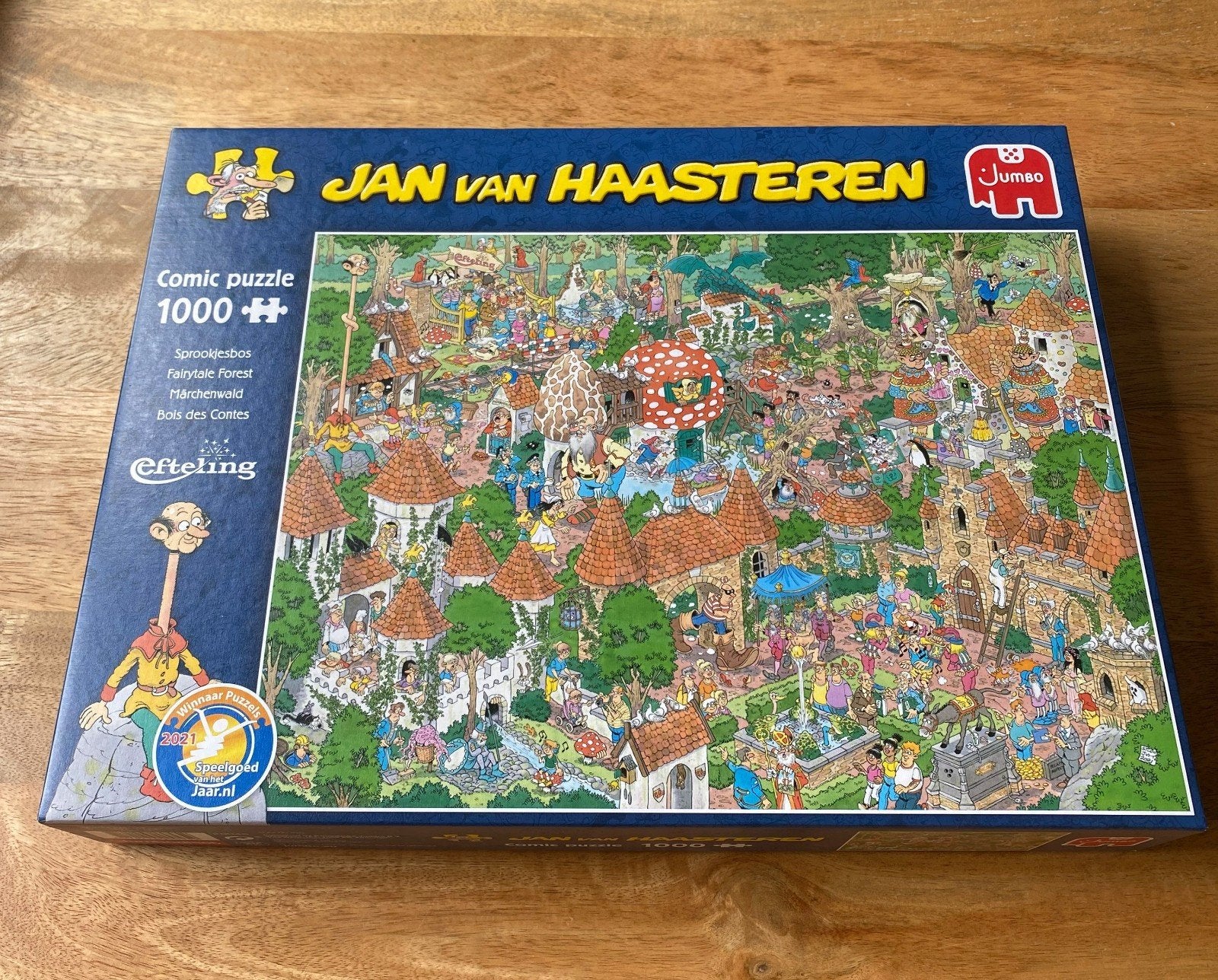 Jan van Haasteren Efteling Sprookjesbos Puzzel 1000 stukjes, Ophalen of Verzenden, 500 t/m 1500 stukjes, Zo goed als nieuw, Legpuzzel