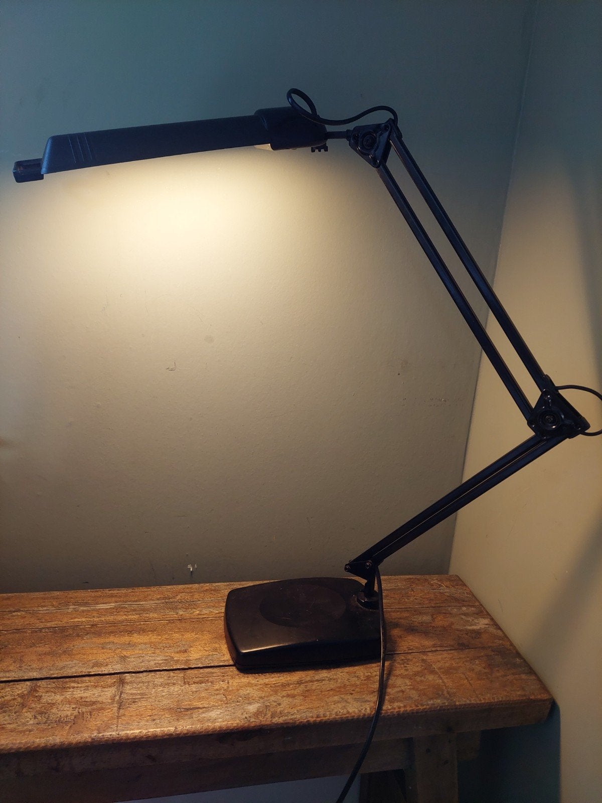 Zwarte architectenlamp / bureaulamp, Bureaulamp, Gebruikt, Overige merken, G13 (TL)