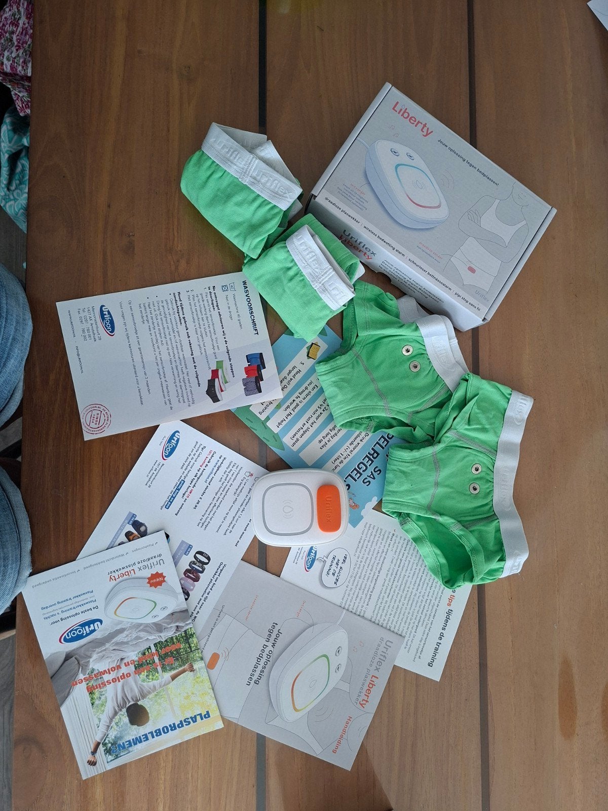 Urinflex Liberty plaswekker set - Maat 116, Kinderen en Baby's, Kinderkleding | Overige, Ophalen of Verzenden, Gebruikt, Urinflex Liberty