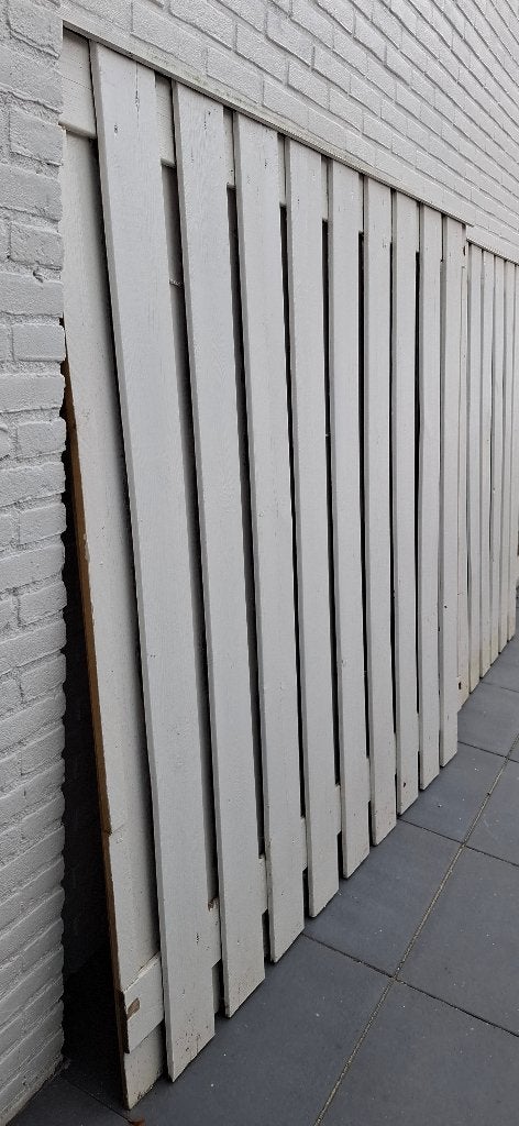 schutting 2x, Tuin en Terras, Schuttingen, Ophalen, 1 tot 2 meter, Minder dan 3 meter, Zo goed als nieuw