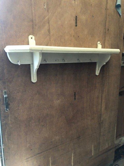 grote brocante witte houten regaal, Gebruikt, Minder dan 100 cm, Hout, Ophalen