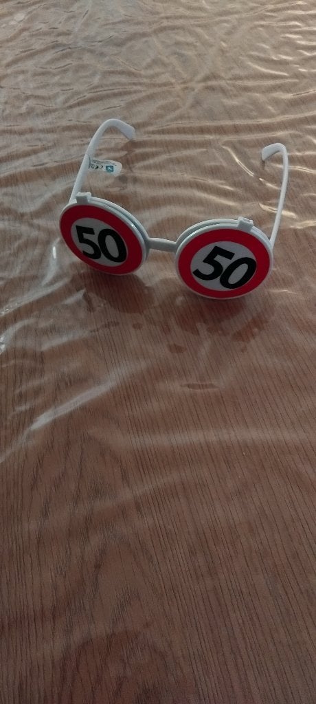 bril 50 jaar, Ophalen of Verzenden, Gebruikt, Versiering, Verjaardag