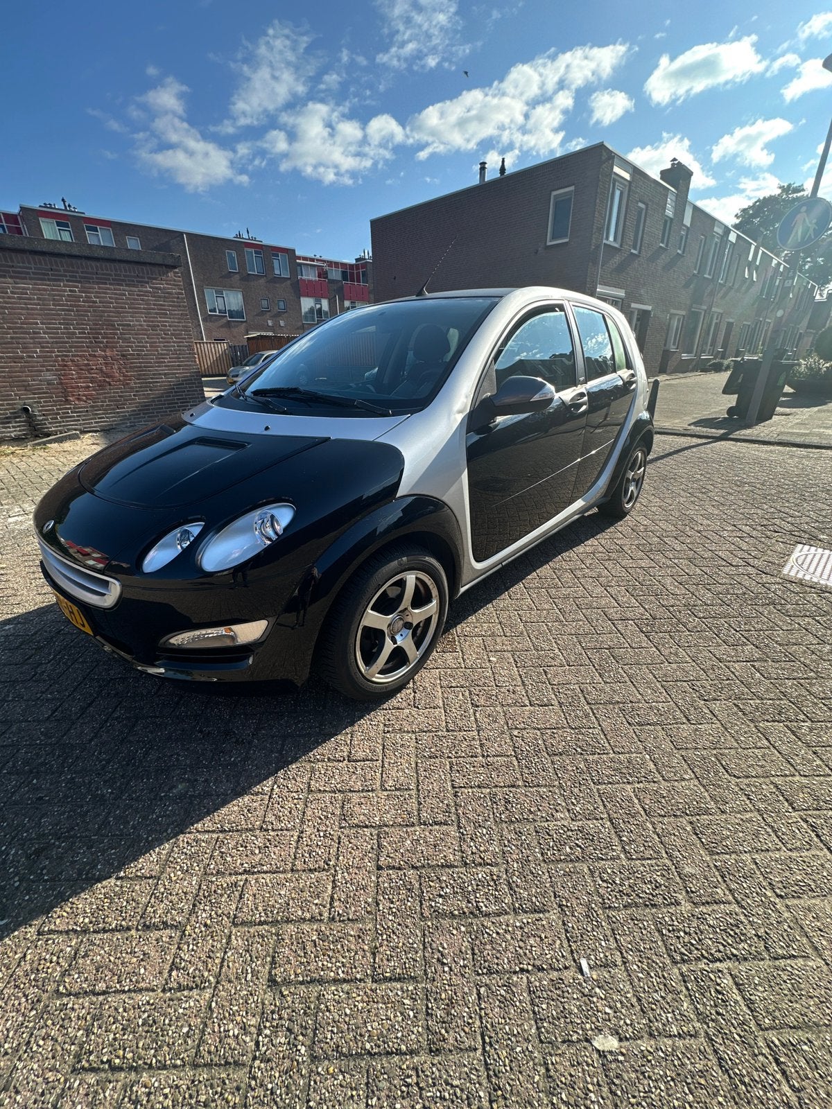 Smart ForFour 1.3 2004 Grijs, Auto's, Stof, 40 €/maand, Origineel Nederlands, Handgeschakeld