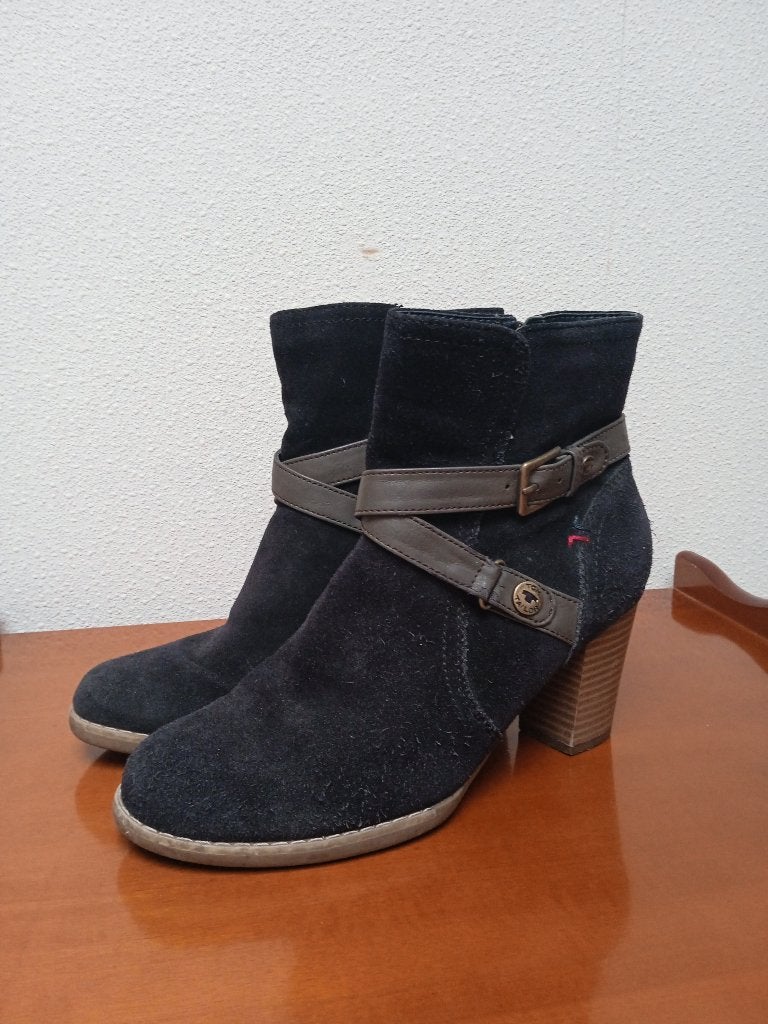 Tom Tailor donkerblauwe suède laarsjes maat 38, Kleding | Dames, Blauw, Lage of Enkellaarzen, Zo goed als nieuw, Tom Tailor
