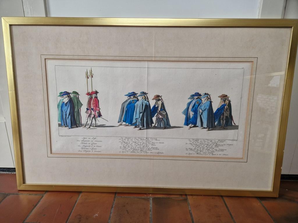 Plaat 28, ets gravure Lijkstatie stadhouder Willem IV 1754, Antiek en Kunst, Kunst | Litho's en Zeefdrukken, Ophalen