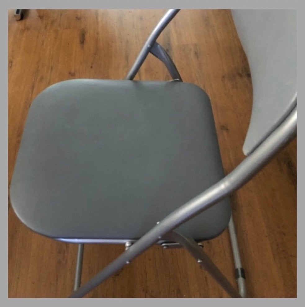 VINTAGE KLAPSTOEL aluminium soft zitting, Ophalen, Overige materialen, Zo goed als nieuw, Eén
