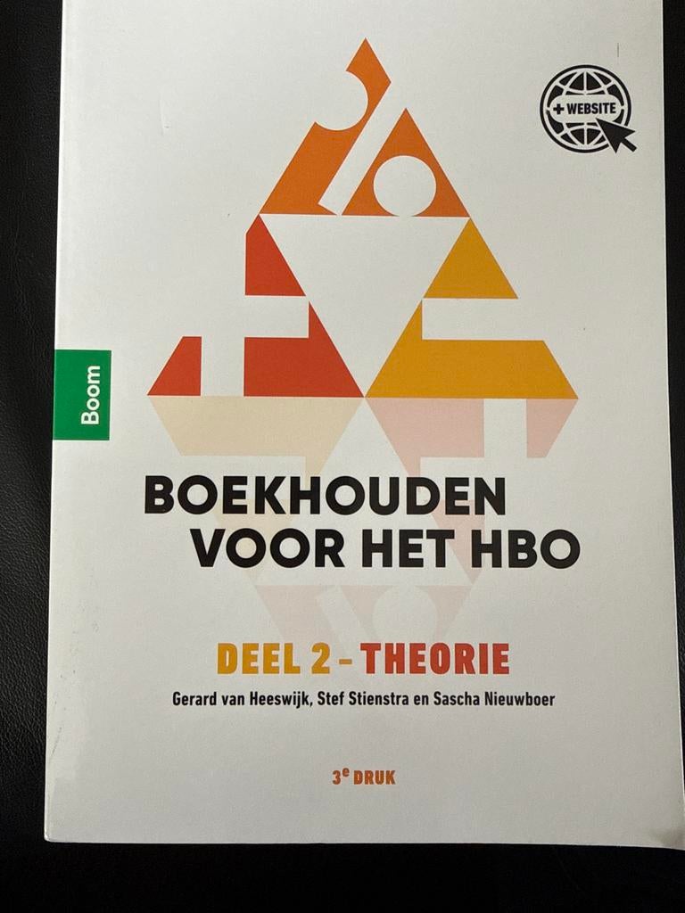 Boekhouden voor het HBO - Deel 2 Theorie (3e druk), Ophalen of Verzenden, Gamma, Zo goed als nieuw, HBO